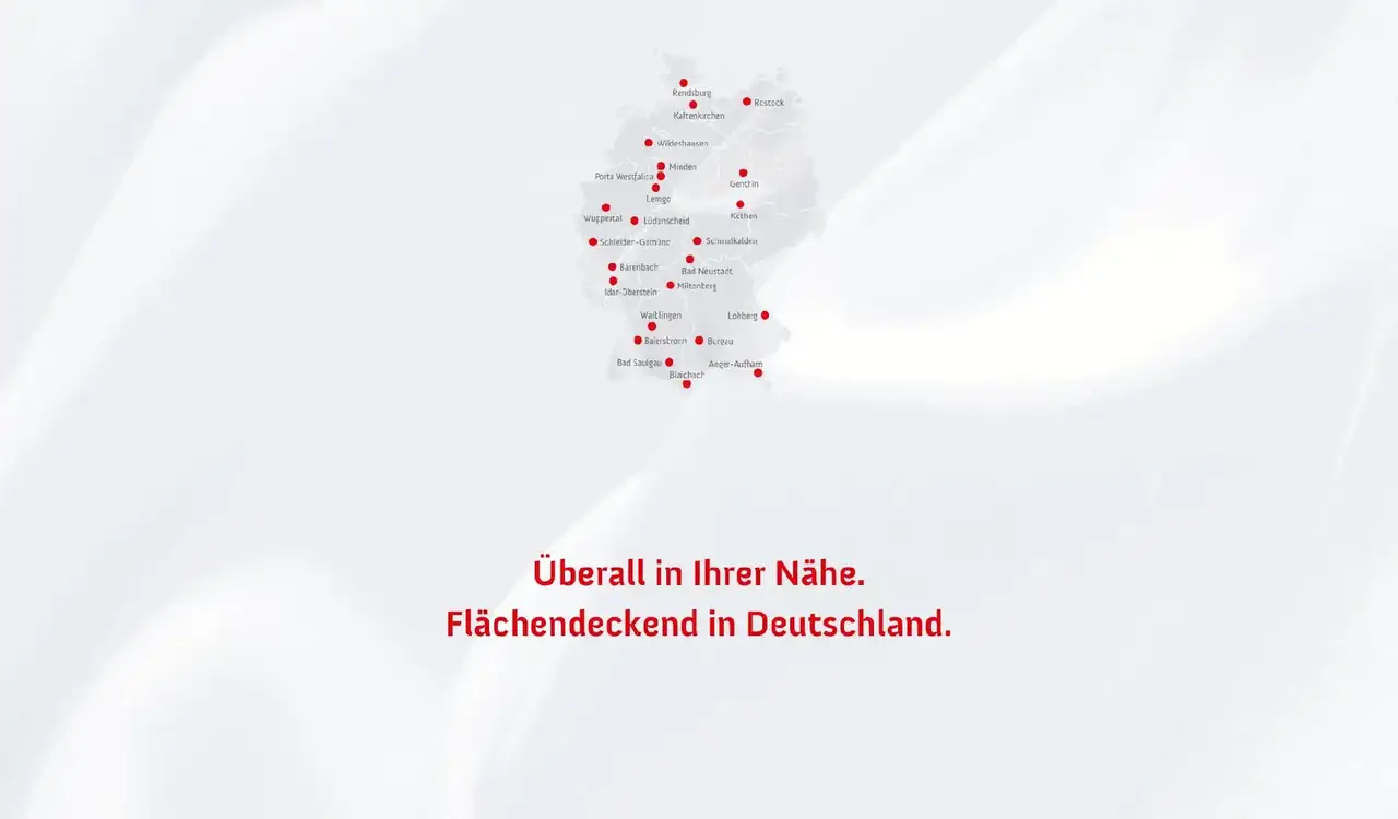Karte der Sitex-Gruppe – flächendeckend in Deutschland