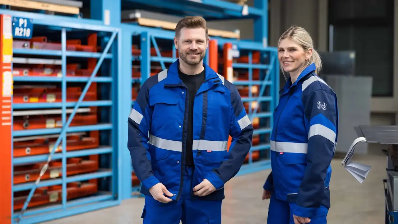 Handwerker in klassischer robuster Workwear